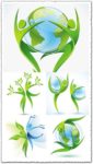 Green ecology concept vectors