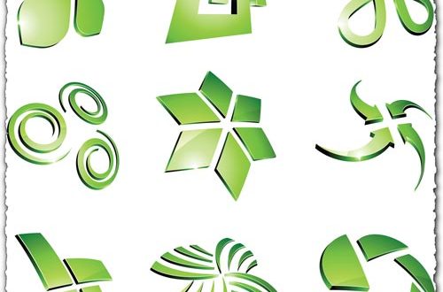 Green vector logo templates