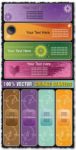 Grunge banners with curly effects vectors