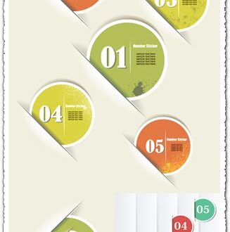 Sticker vector,  round corners