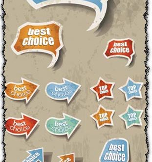Grunge stickers vectors