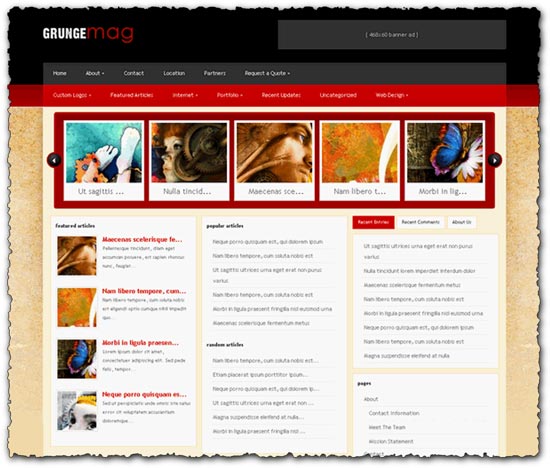 GrungeMag elegantthemes wordpress template