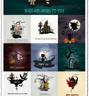 Hand-painted Halloween vectors