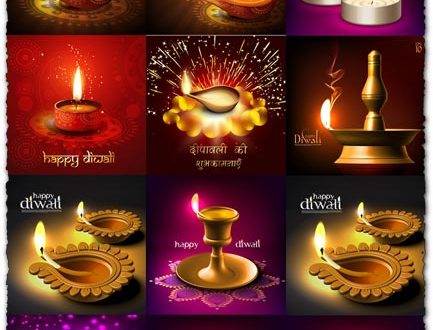 Happy Diwali vector backgrounds