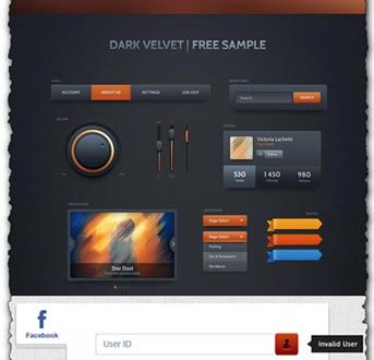 Headers and buttons design for Photoshop