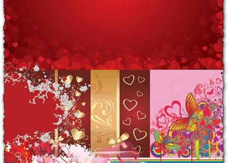 Heart shapes vector collection