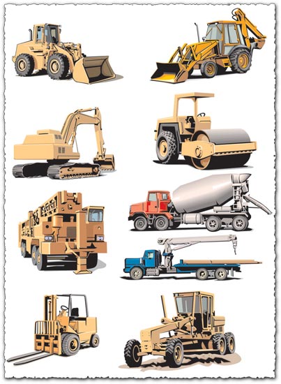 Heavy machines vector for Corel Draw