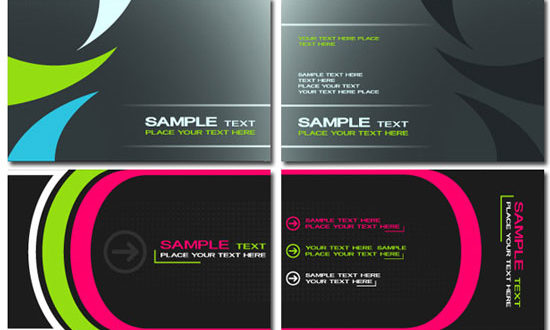 High tech business cards models