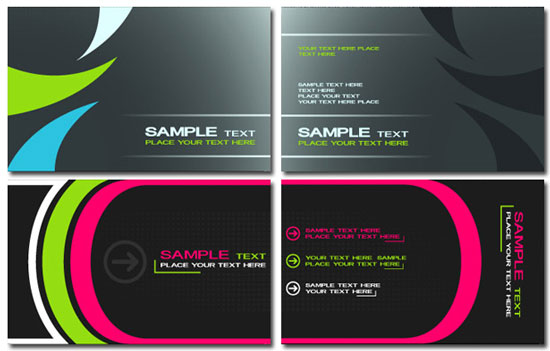 High tech business cards models