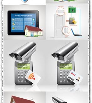 High-Tech security elements vectors