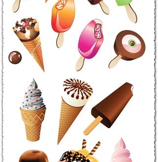 Ice cream cone vectors