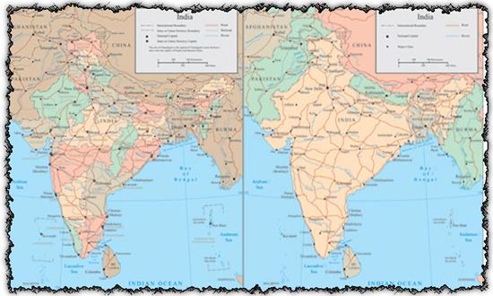 India vector maps