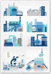 Industrial plants and science vectors