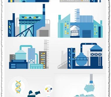 Industrial plants and science vectors