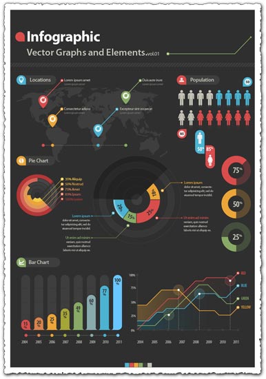 Infographics business charts vector