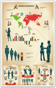 Infographics business concept vectors