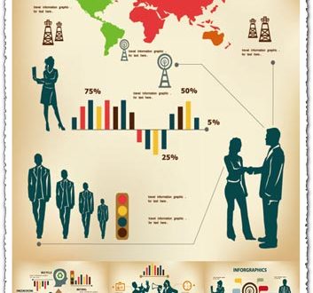 Infographics business concept vectors