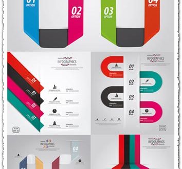 Infographic vector with line charts