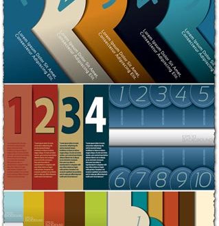 Infographics numbered vector banners