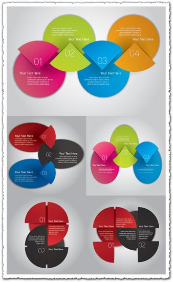 Infographics pie chart label vector