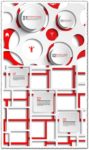 Infographics squares and circles vectors