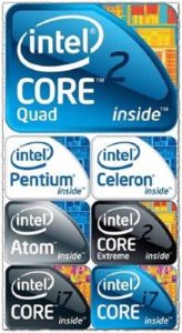 Intel CPU icons vector material
