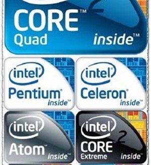 Intel CPU icons vector material