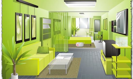 Interior design vector eps