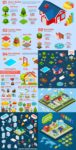 Interior design vector infographic