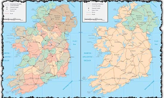 Ireland map vector