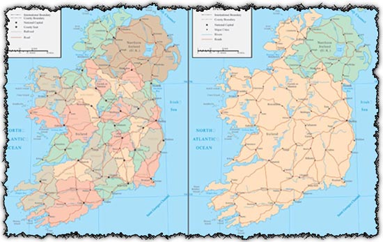 Ireland map vector Ireland map vector