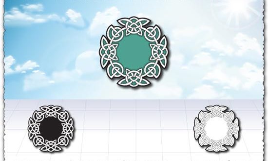 Islamic circle ornament design