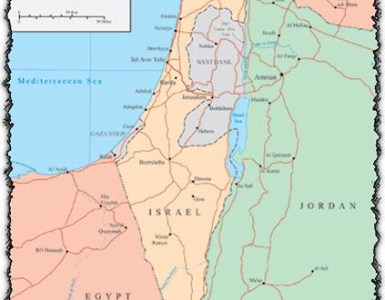 Israel map vector