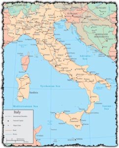 Italy vector map