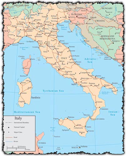 Italy vector map