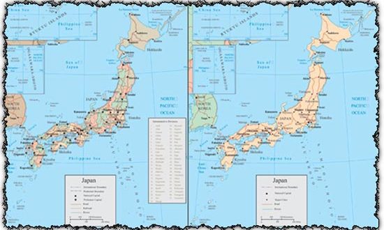 Japan map vector
