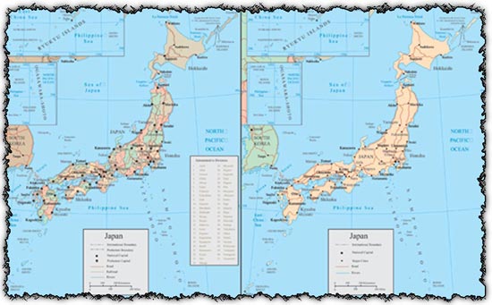 Japan map vector