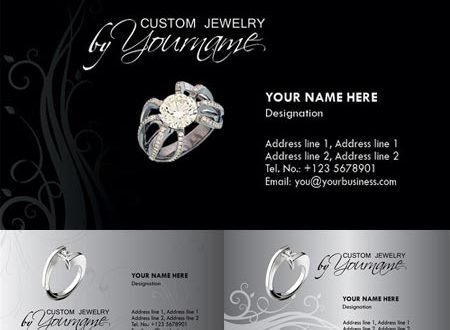 Jewelry business card photoshop templates