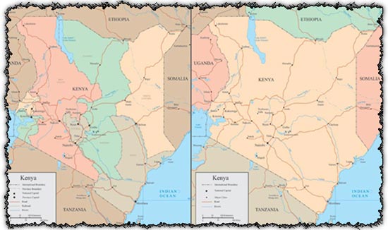 Kenya map vector