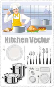 Kitchen vector icons design