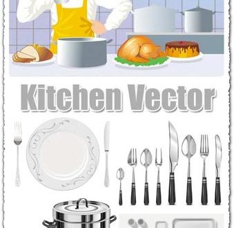 Kitchen vector icons design