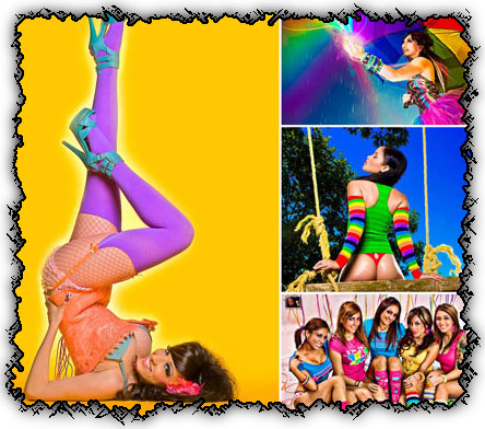 Creative colorful ladies