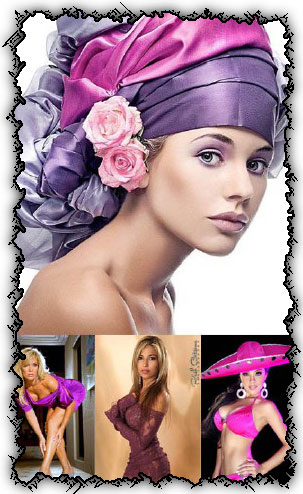 Ladies in purple and violet creative photowork