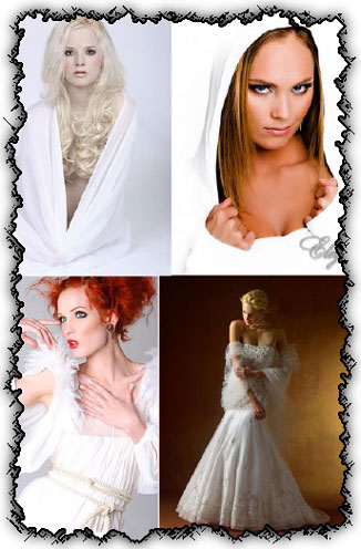 Ladies in white creative photoworks