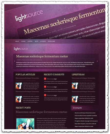 LightSource elegantthemes WordPress theme