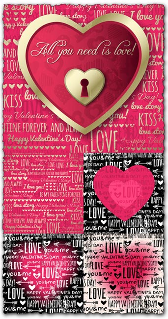 Love from valentines day vectors