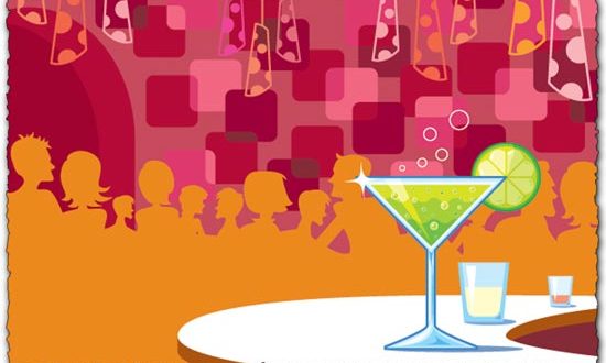 Martini Glass Vector EPS