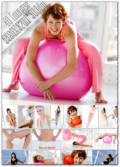 Girls making exercises images