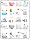 Medical vector icon objects