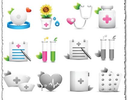 Medical vector icon objects